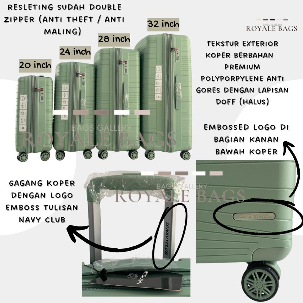 Navy Club Delta / Alcott Series 3972 Tas Koper 20 inch / 24 inch Original TSA Lock Double Zipper Ant