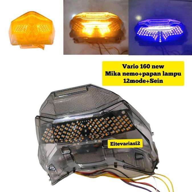 LAMPU STOPLAMP BELAKANG CUSTOM PLUS MIKA SMOKE NEMO MOTOR VARIO 160 & 125 & 150 MOTORCYCLE STOPLAMP 