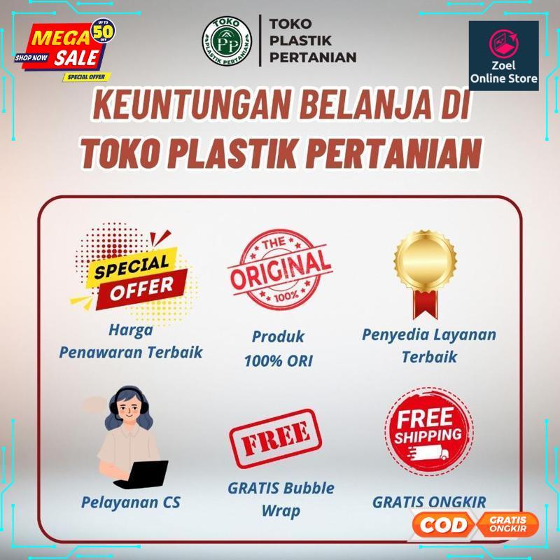 Promo Spring Clip 2 Meter Alat Penjepit Plastik UV Green House Klip Hidroponik/Clip Spring Wire 2 Me