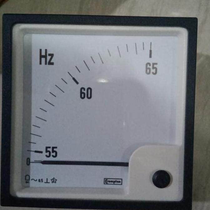 Frequency meter / Hz meter analog CROMPTON 380v ukuran 72x72