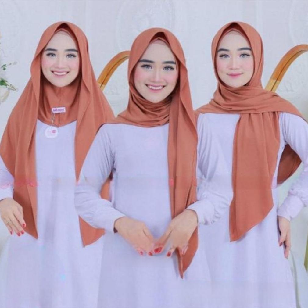 Pashmina Instan Oval Inner Ninja Jersey Kaos Premium Hijab/Jilbab/Kerudung Kekinian