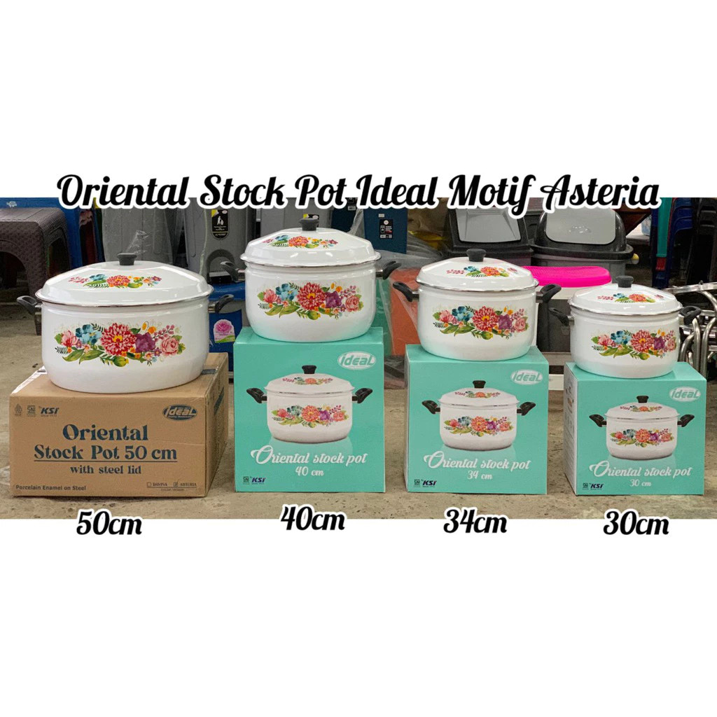 Panci Oriental Stock Pot Motif Asteria Ukuran 30/34/40/50Cm✨