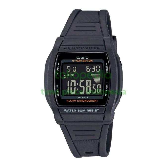 Promo Casio Pria Digital W-201-1BVDF / W201-1B Original & Garansi COD