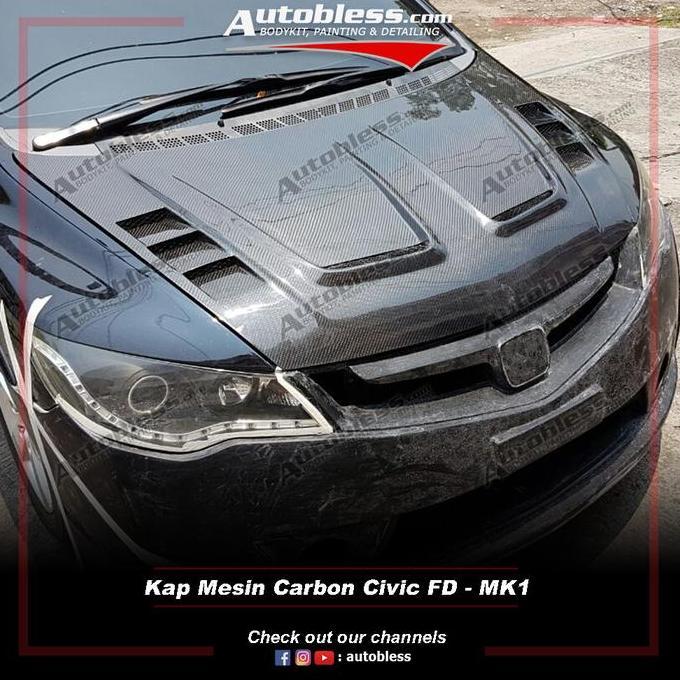 Kap Mesin Carbon Civic FD - MK1 Carbon Engine Hood