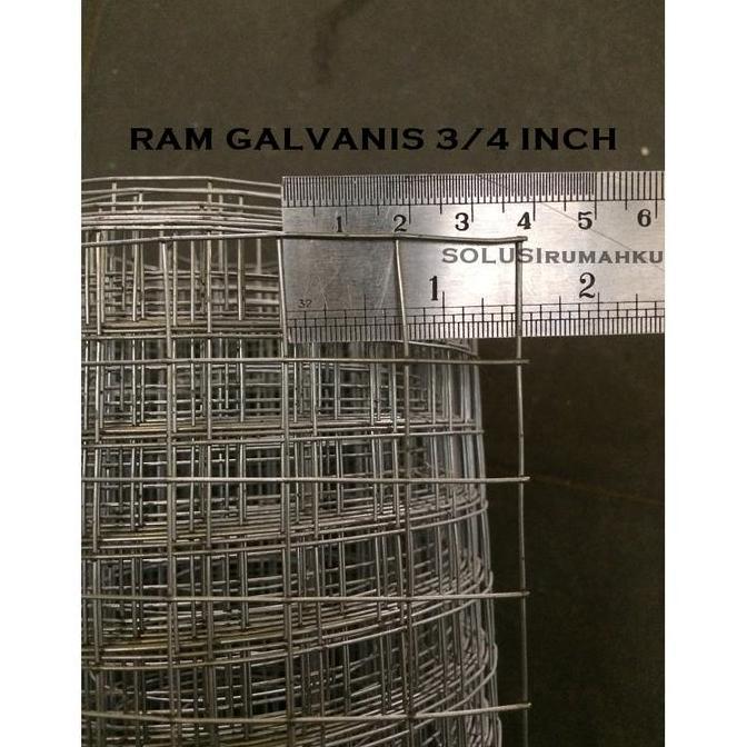 Promo 10 Meter Ram Kawat Loket Galvanis 3/4" Silver Kotak 3/4 Inch 2 Cm Cod