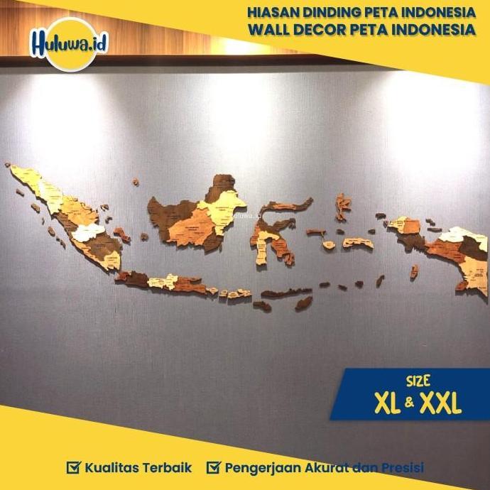 Hiasan Dinding Peta Indonesia / Wall Decor Peta Indonesia XL