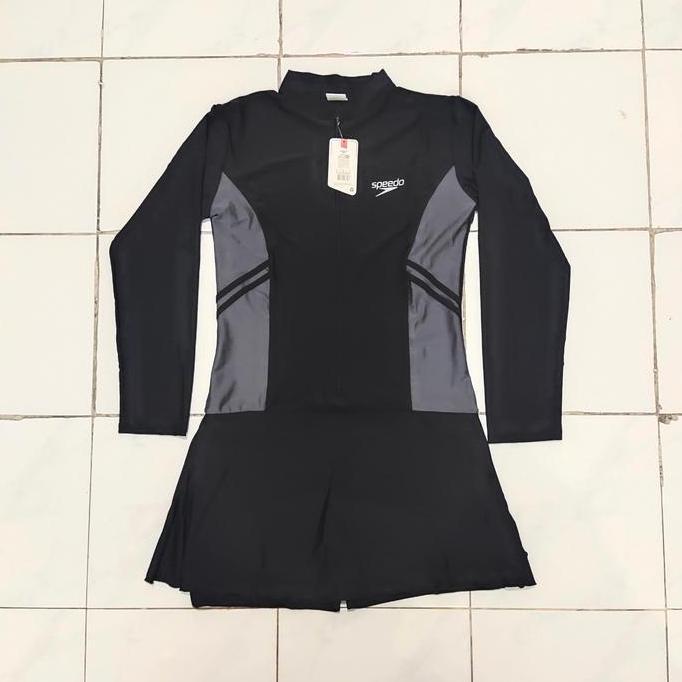 Baju renang diving rok tangan panjang speedo wanita/baju renang wanita