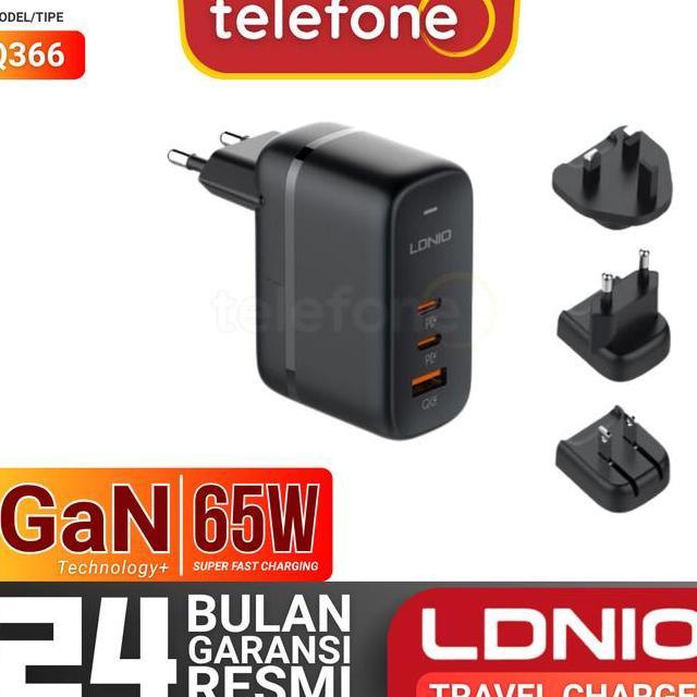 Ldnio Q366 65W Gan Fast Charger Adapter