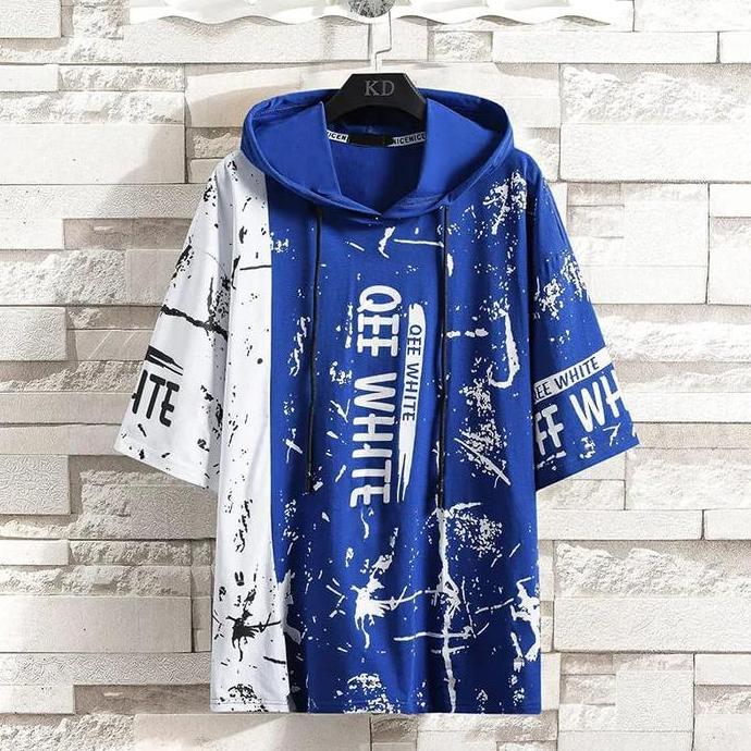 DB10 - DIMITRI Baju Hoodie Oversize Santai Keren Unisex Bahan Babyterry Motif Grafis Off White Size 