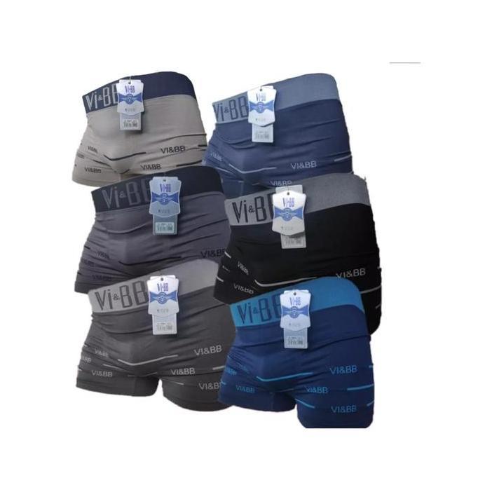 DA79 - 3 PCS CELANA PRIA/CELANA PRIA MODEL VI& BB Segi 4 Warna Rand dalam om Bahan Katun Spandex Nya