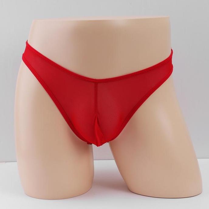 DR312 - Celana Dalam Pria Sexy Open Crotch Thosng Pria Low Waist Celana Y0610