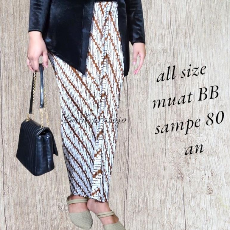 Rok Plisket Batik Coklat Putih / Rok Kondangan/Rok Wisuda [Cod]