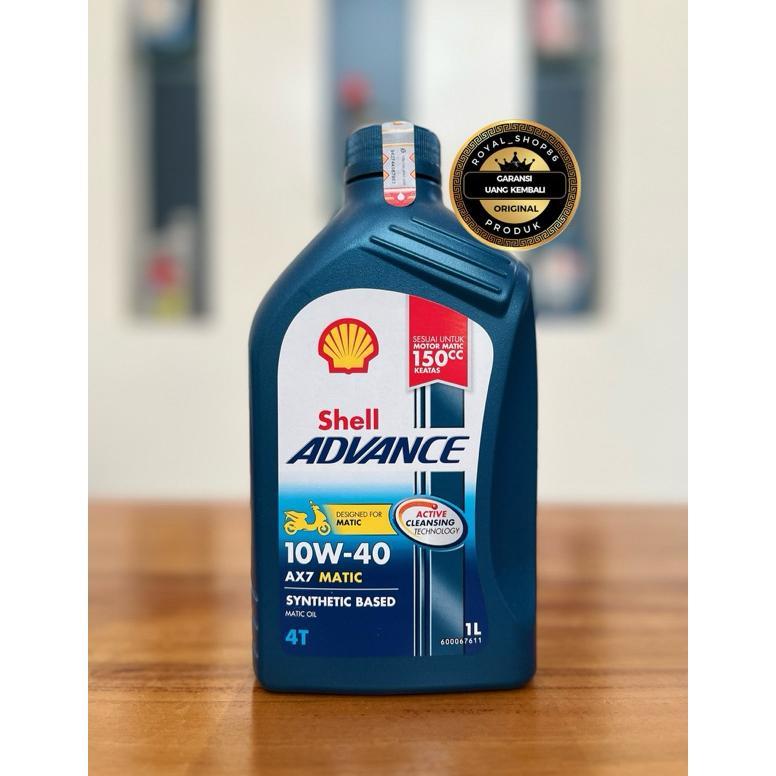 New OLI SHELL AX7 MATIC SAE 10W-40 1 LITER BASED SYNTHETIC ORIGINAL OLI SHELL MOTOR NMAX AEROX LEXI 