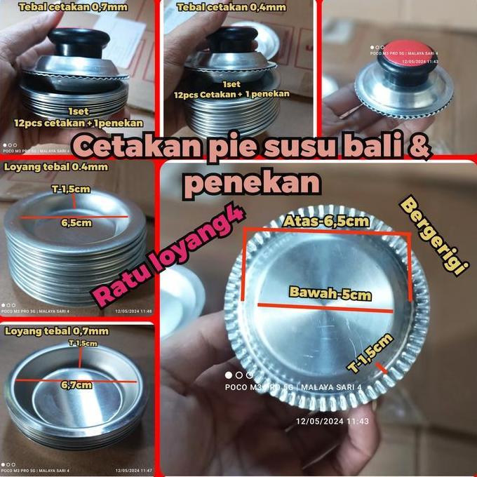 1set penekan kue pie bali cetakan kue pie susu bali 65cm