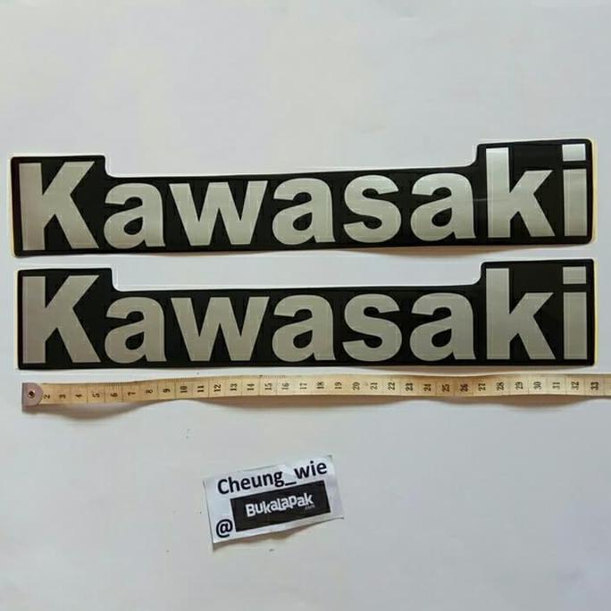 Stiker / Sticker Fairing Logo Kawasaki Hitam Big Size 32cm Harga 2bh