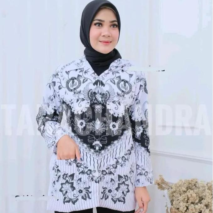 Baju Seragam PGRI Wanita Guru Terbaru Lapis Furing Halus