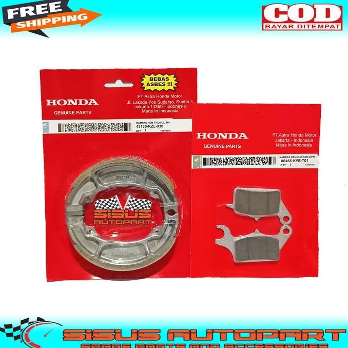 KAMPAS REM BEAT FI BEAT DELUXE VARIO FI SCOOPY FI SPACY BEAT ESP / PAKET KAMPAS REM DEPAN BELAKANG B