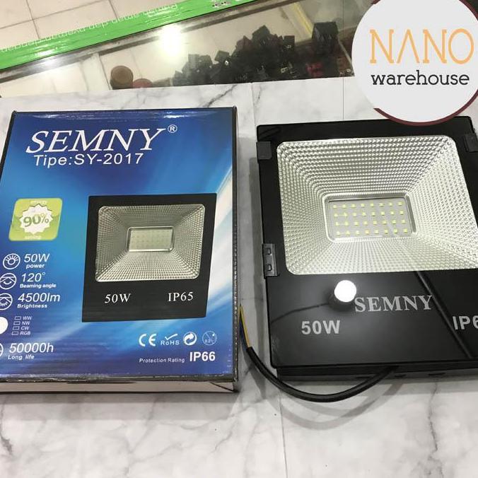 Lampu Sorot LED 50 Watt 50w Flood Light Led SEMNY 220V Outdoor