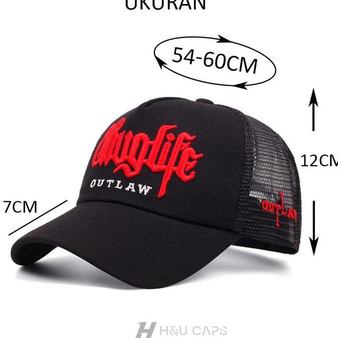 DB291 - New summer topi baseball pria topi truckerThuglife sulaman fashion net snapback cap hat spor