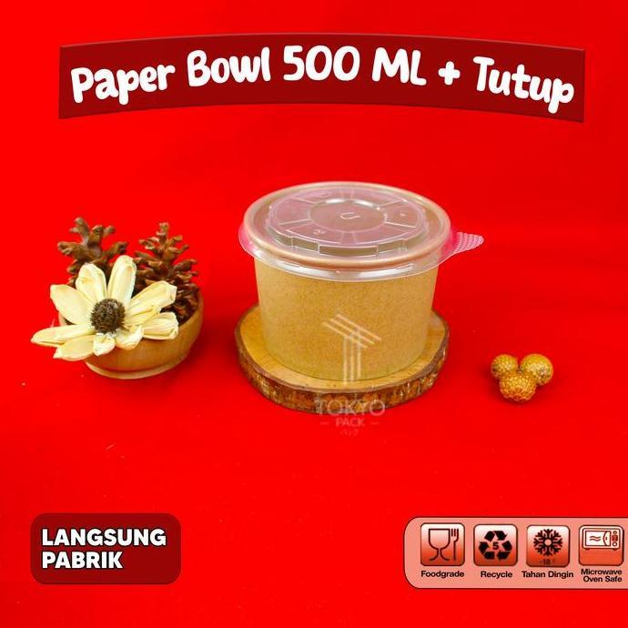 Paper Bowl 500 ml / Mangkok Kertas / Rice Bowl Paper 500 ml