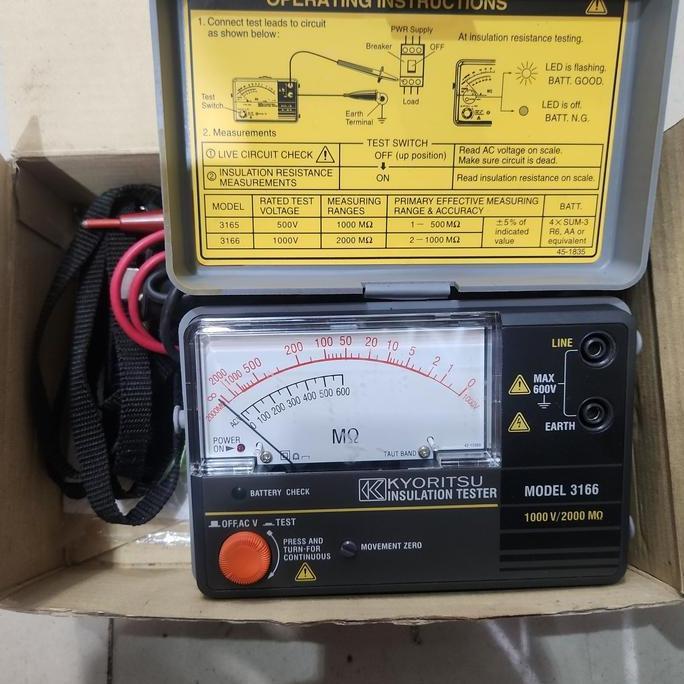 insulation tester kyoritsu 3166 analog