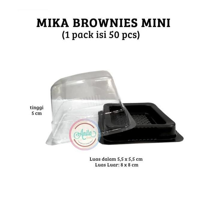 Mika Brownies Mini 8x8x5 cm [1 Pack 50 pcs]