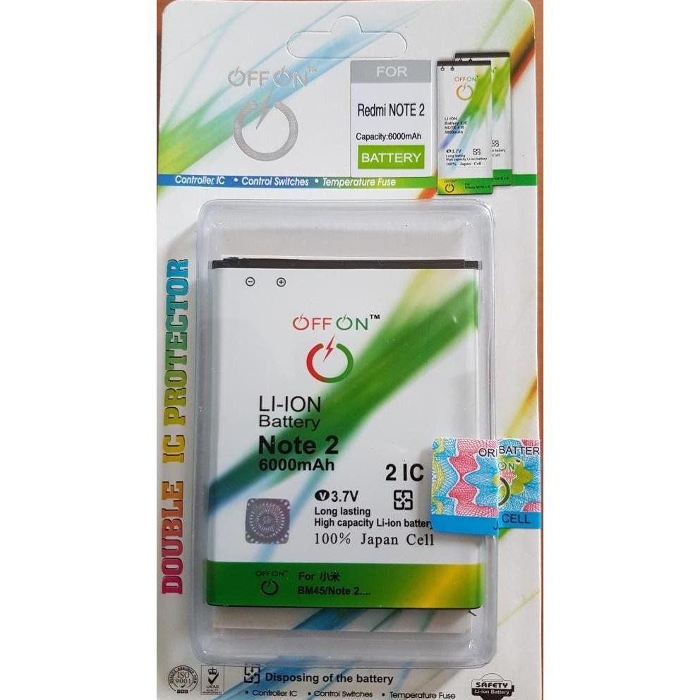 Baterai Battery XiaoMi RedMi Note 2 BM45 Redmi Note2 Double Power