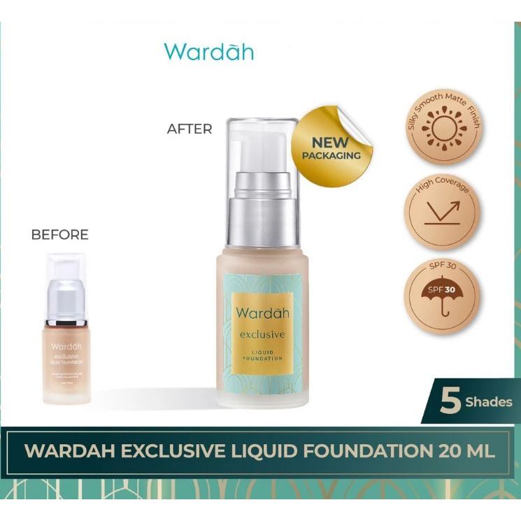 Wardah Exclusive Liquid Foundation 20ML / Wardah Exclusive Foundation