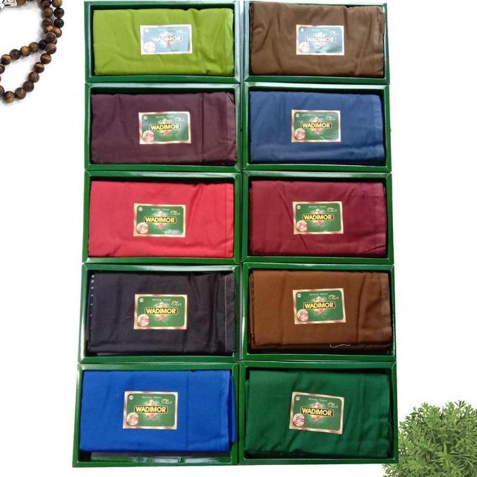Sarung Wadimor Couple Pria Bapak Anak Remaja Warna Polos Biru Abu Navy Hijau Merah Hitam Putih Tumpa
