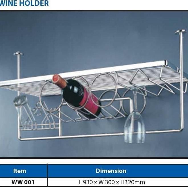 Ready stock Rak wine holder Stainless Winston WW.001