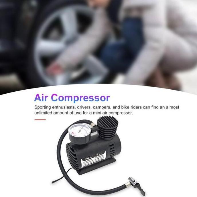 CLUCK Pompa Ban Elektrik Portable 12V 300PSI - Pompa Angin Motor & Mobil, Mini Compressor Listrik Pr