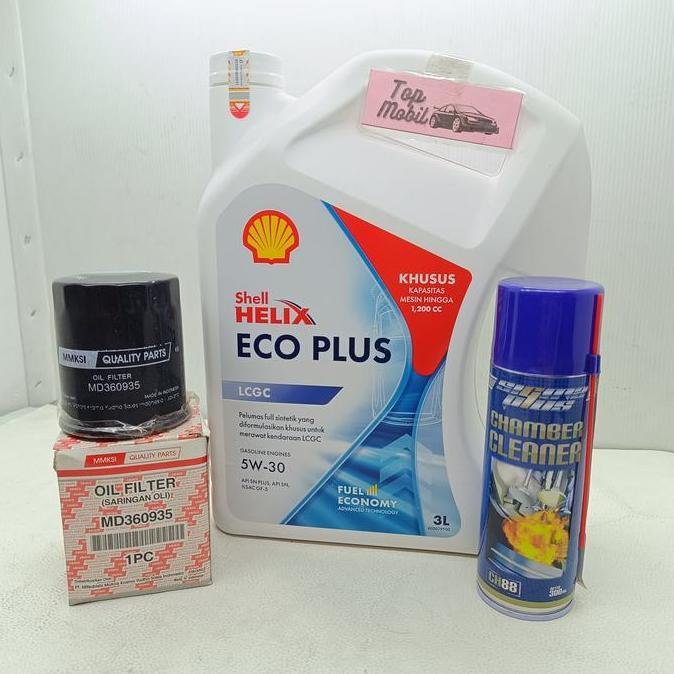 NEFERPITOU Paket oli Shell ECO 5W-30 Xpander Kuda bensin Outlander Mirage (3)