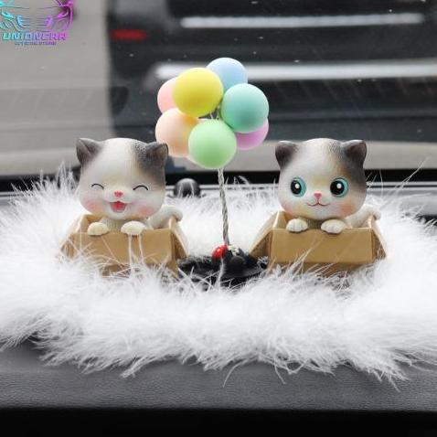 DS129 >> Pajangan Dashboard Mobil Kucing Mobil Hiasan Boneka Kucing Hiasan Pajangan Dashboard Mobil 