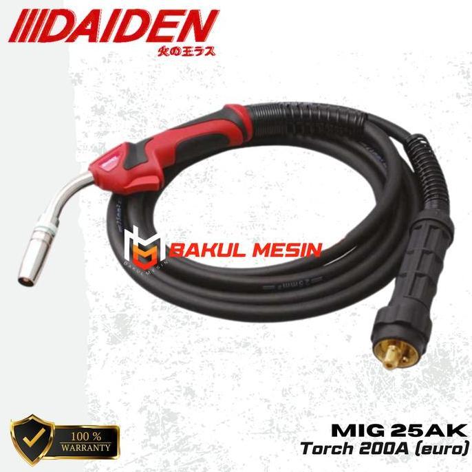 Promo Daiden Stang Las Co2 Mig 15Ak - Mig 25 Ak Torch Euro Connector Cod