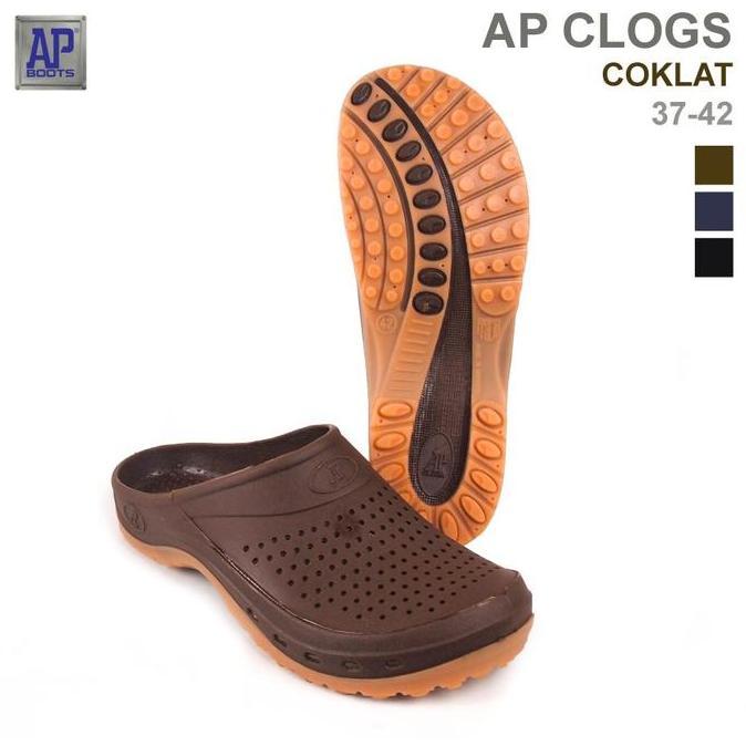 Sandal Slop AP Clogs - Sandal AP Boots Karet Anti Slip -AP Clogs Murah LM