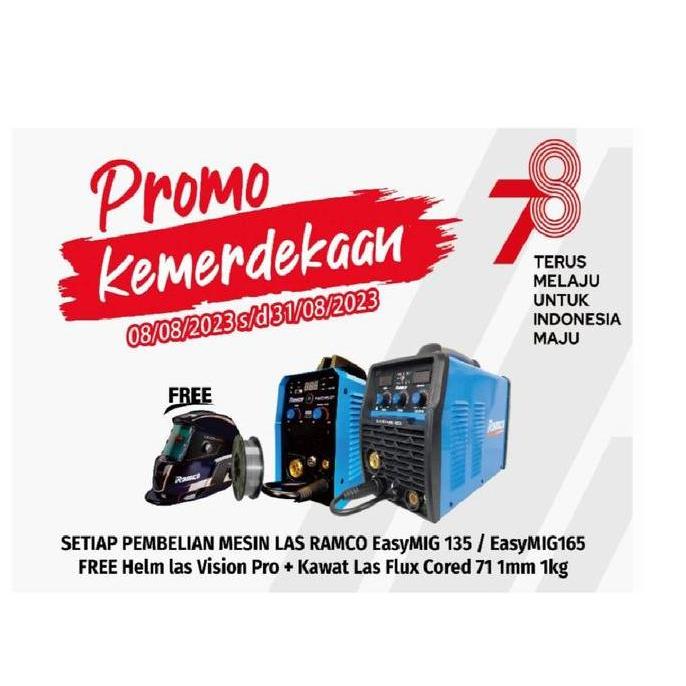 Promo Ramco Mesin Las Inverter Mma Easymig 135A Cod