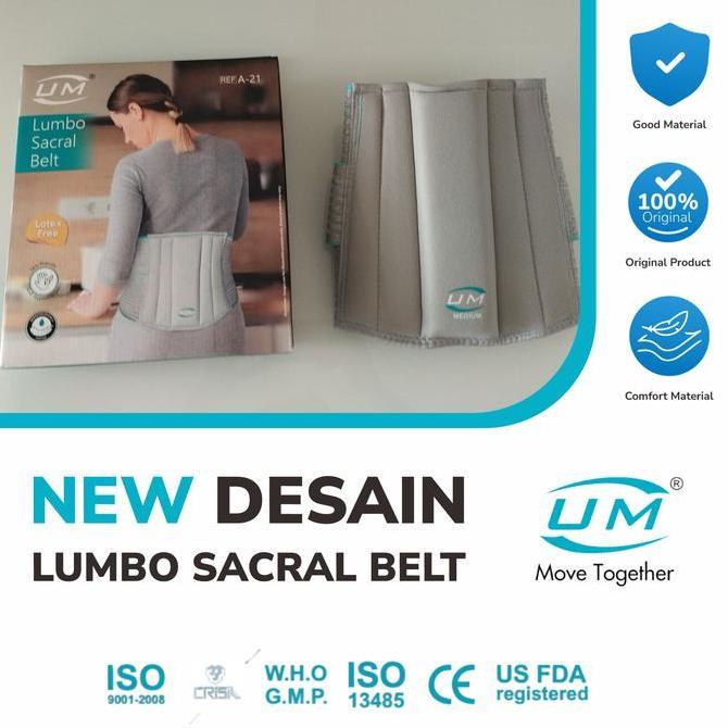 Korset lumbal HNP | Lumbo Sacral Belt UM A-21 | Korset Lumbal/Lumbar PREMIUM stabilitas punggung baw