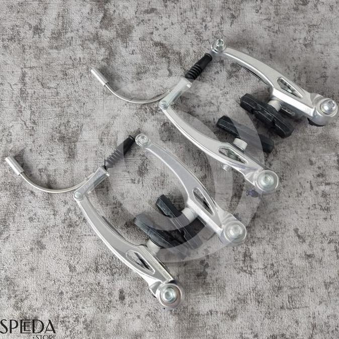 Tektro V Brake 355 Rem Sepeda Lipat MTB Silver Chrome BIN