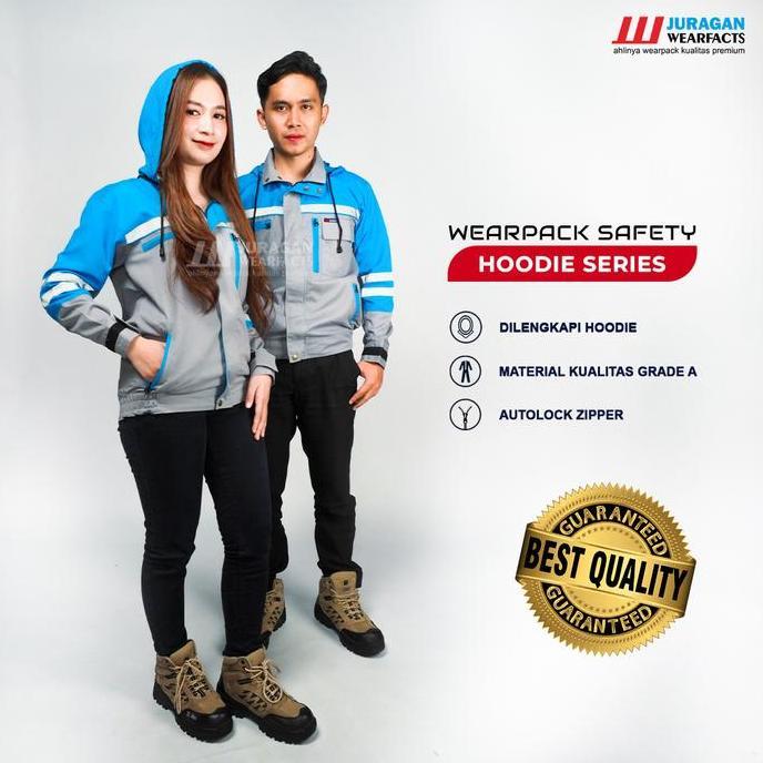 [COD] Jaket tambang Jaket hoodie safety Wearpack Safety Atasan seragam kerja lapangan panjang pria w