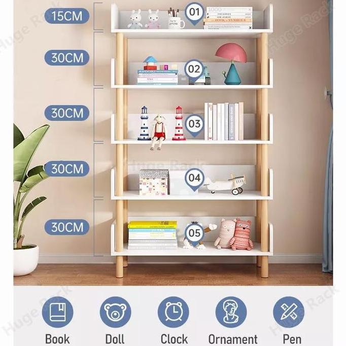 Rak Buku Minimalis Kayu Serbaguna Susun/Rak Susun Kayu Penyimpanan Praktis rak susun serbaguna/rak s