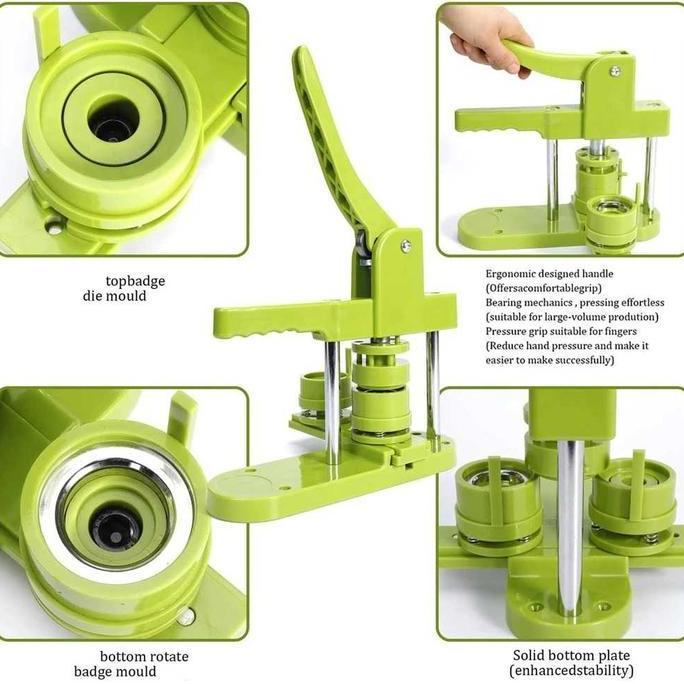 DCBADGE MESIN PRESS PIN BROS PENITI BULAT ROTATING BUTTON MAKER - DC-109 ORIGINAL DAN TERPERCAYA
