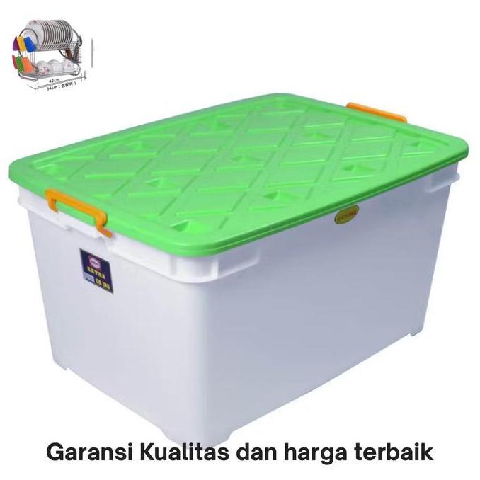 CR - Shinpo 126 CB 195 Liter Extra Container Box CB195 Dengan Roda Dan Tutup Jumbo Plastik Kotak Tem