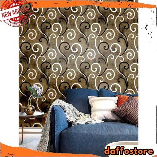 Gercep Wallpaper Dinding Kamar Tidur Walpaper Ruang Tamu Aesthetic Cantik Motif Batik Alam Bata Embo