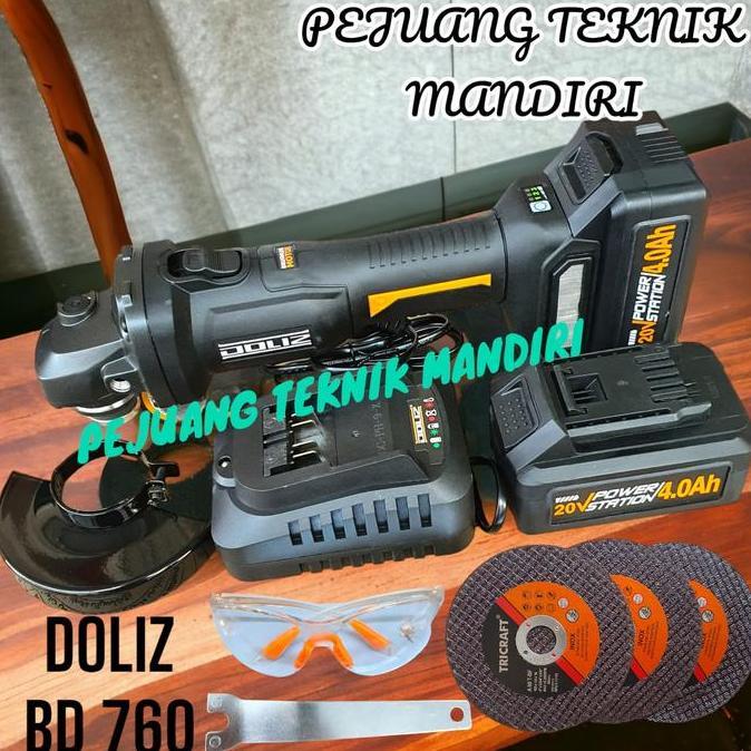 EXAMINER MESIN GERINDA CORDLESS BRUSHLESS DOLIZ BD 760 / GURINDA DOLIZ BD760