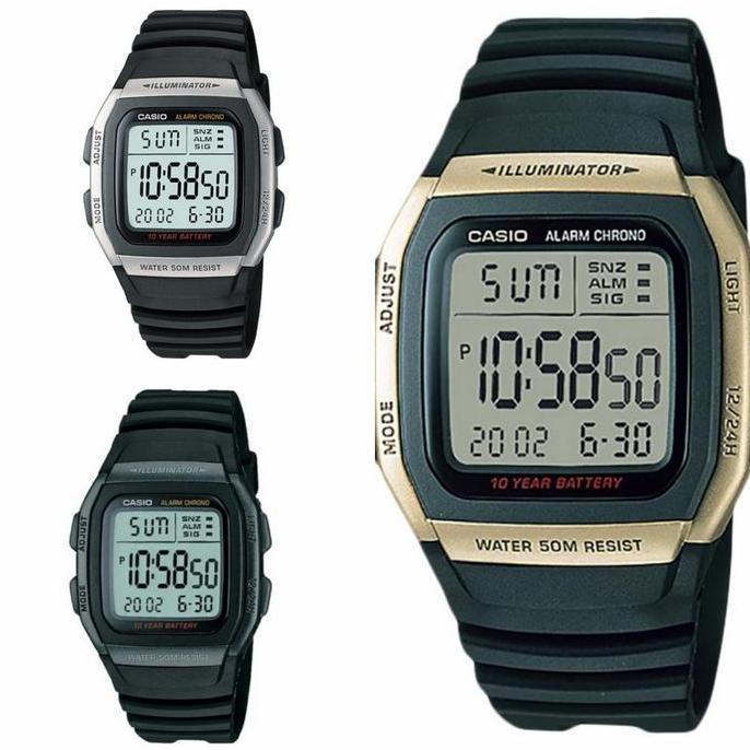 CASIO W-96H-1BVDF W96H-9AVDF JAM TANGAN DIGITAL ORIGINAL TAHAN AIR