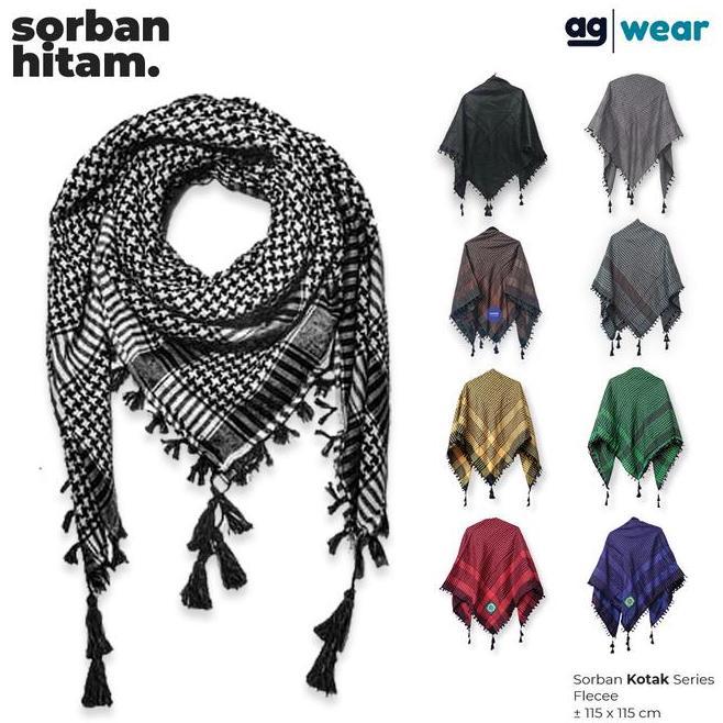 Sorban Hitam Tactical Sorban Arab Sorban Palestina Segi Empat