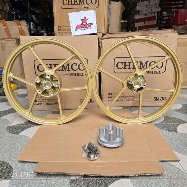 PROMO velg BRT CHEMCO gold 160 160 RING 17 MX KING SONIC SUPRA GTR SATRIA FU GSX DLL CUSTOM DOUBLE D