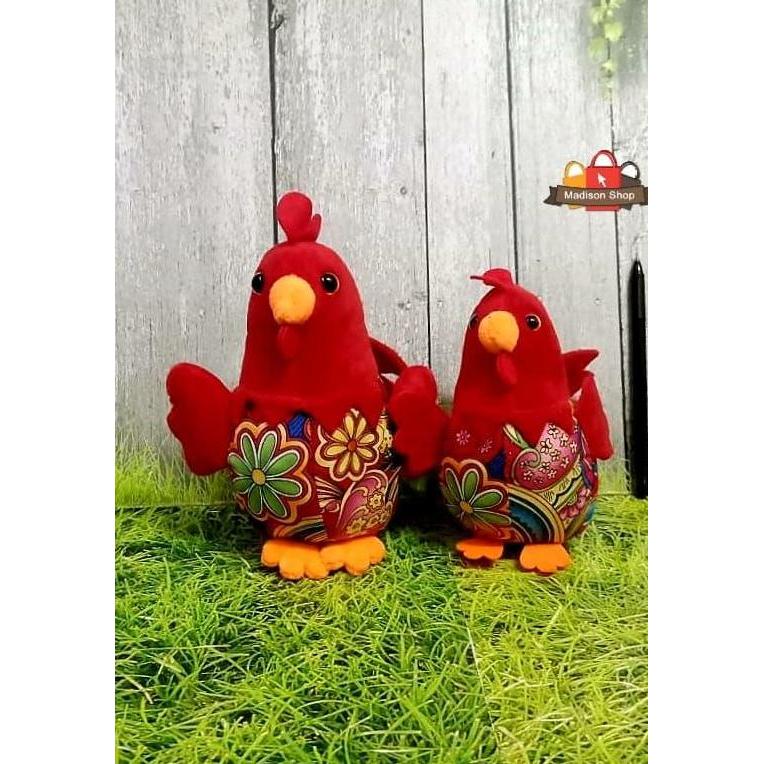 KADO BONEKA AYAM KECIL JIMAT HOKI SHIO AYAM BONEKA CONGSAM BATIK AYAM