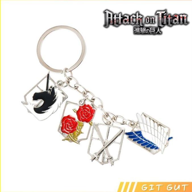 Keychain Gantungan Kunci AoT Attack on Titan Corps Logo Emblems