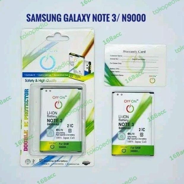 Battery Batre Double Power OFFON Samsung Galaxy Note 3 N9000 Baterai